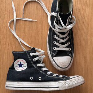 Converse Chuck Taylor All Star Canvas High Top Shoe In Black, Size M6 / W8